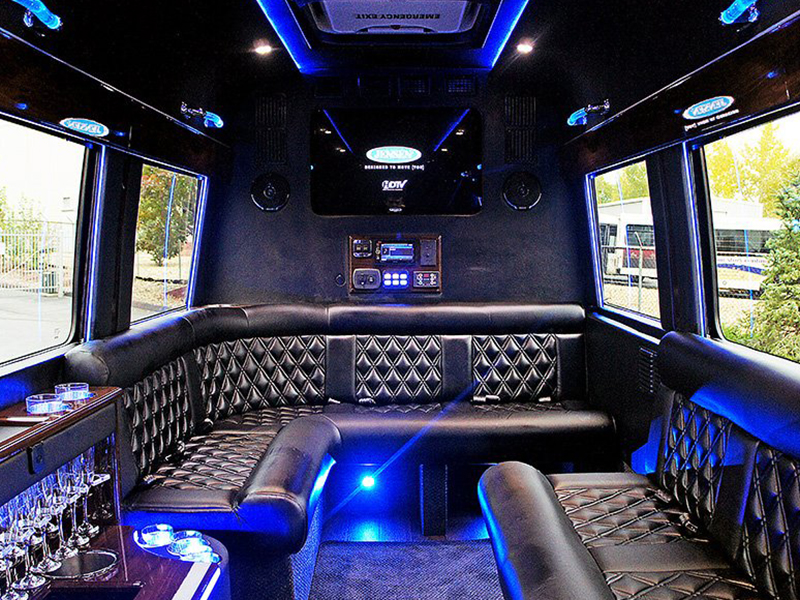 inside a Mercedes Benz Sprinter